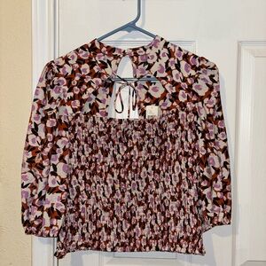 Maeve by Anthropologie Multicolor Floral Blouse